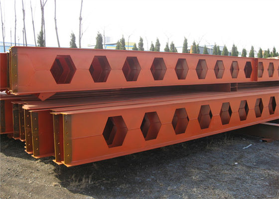 ستون های فولادی سازه ای لانه زنبوری Q235b Q345b درجه برای پشتیبانی اصلی